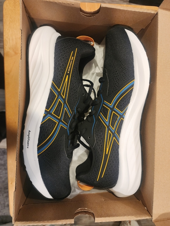 Asics Other - Asics Gel Contend 9 Black Running Shoes with Yellow & Blue Accents